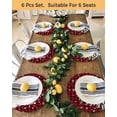 thumbnail image 4 of 13 Inch Round Placemats Set of 4, Christmas Non Slip Heat Insulation PP Table Mats, Snowman Tree Snowy Red Black Buffalo Plaid Washable Place Mats for Kitchen Dining Party Table Decor, 4 of 7