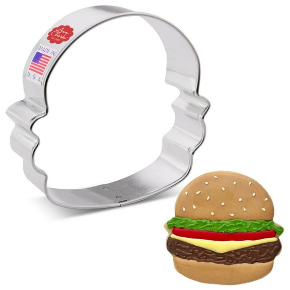 Ann Clark Hamburger Cookie Cutter 3.75", Made in USA