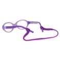 thumbnail image 4 of Toddler Size Unisex Oval Round Crush Proof Plastic Clip Arm Optical Frame Eye Glasses Lavender, 4 of 5