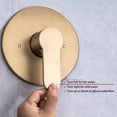 thumbnail image 4 of Boyel Living Wall Mount Balance Valve Shower System Round 10 inch Shower Head with Handheld Shower锛孊rushed Gold, 4 of 6