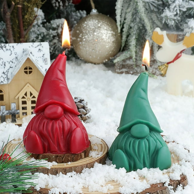 Xihbxyly Vela Perfumada de Papá Noel, Temática Navideña, Aroma a Ylang-Rosa y Jazmín, Acogedora Atmósfera Navideña, Regalo Decorativo para El Hogar, Ambiente Relajante, Tamaño 6 X 6 X 9 Cm