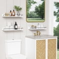 thumbnail image 2 of Juego de 3 estantes flotantes Forbena para baño sobre inodoro, color blanco, 2 of 7