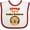 White and Red, variant on Inktastic Golden Retriever Dog Lover Boys or Girls Baby Bib