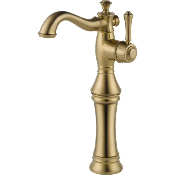 Delta Cassidy Single Handle Vessel Bathroom Faucet, Champagne Bronze