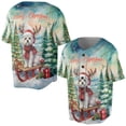thumbnail image 3 of Merry Christmas Santa Reindeer Antlers Maltese Sleigh Xmas Winter Holiday All Over Print 3D Baseball Shirt Maltese Dog Lover Gifts Idea Softball Sport - 00023, 3 of 6