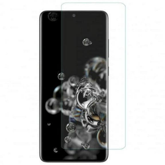 Screen Protector for Galaxy S20 Ultra - Tempered Glass [Fingerprint Unlock] 3D Curved Edge Full Cover HD Clear [Bubble Free] [Case Friendly] M1Y for Samsung Galaxy S20 Ultra Phones