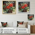 thumbnail image 4 of Designart "Basket of Winter Poinsettias I" Floral Wall Art - Traditional Red Poinsettias Entryway Wall Art, 4 of 6