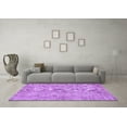 thumbnail image 3 of Ahgly Company Indoor Rectangle Abstract Purple Contemporary Area Rugs, 2' x 5', 3 of 4