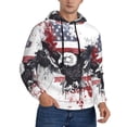 thumbnail image 2 of Haiem American Flag Eagle Art Patterned Men's Hoodie with Kangaroo Pocket - Ideal Pullover Sweatshirt for Daily Wear, Travel, and Home-Small, 2 of 7