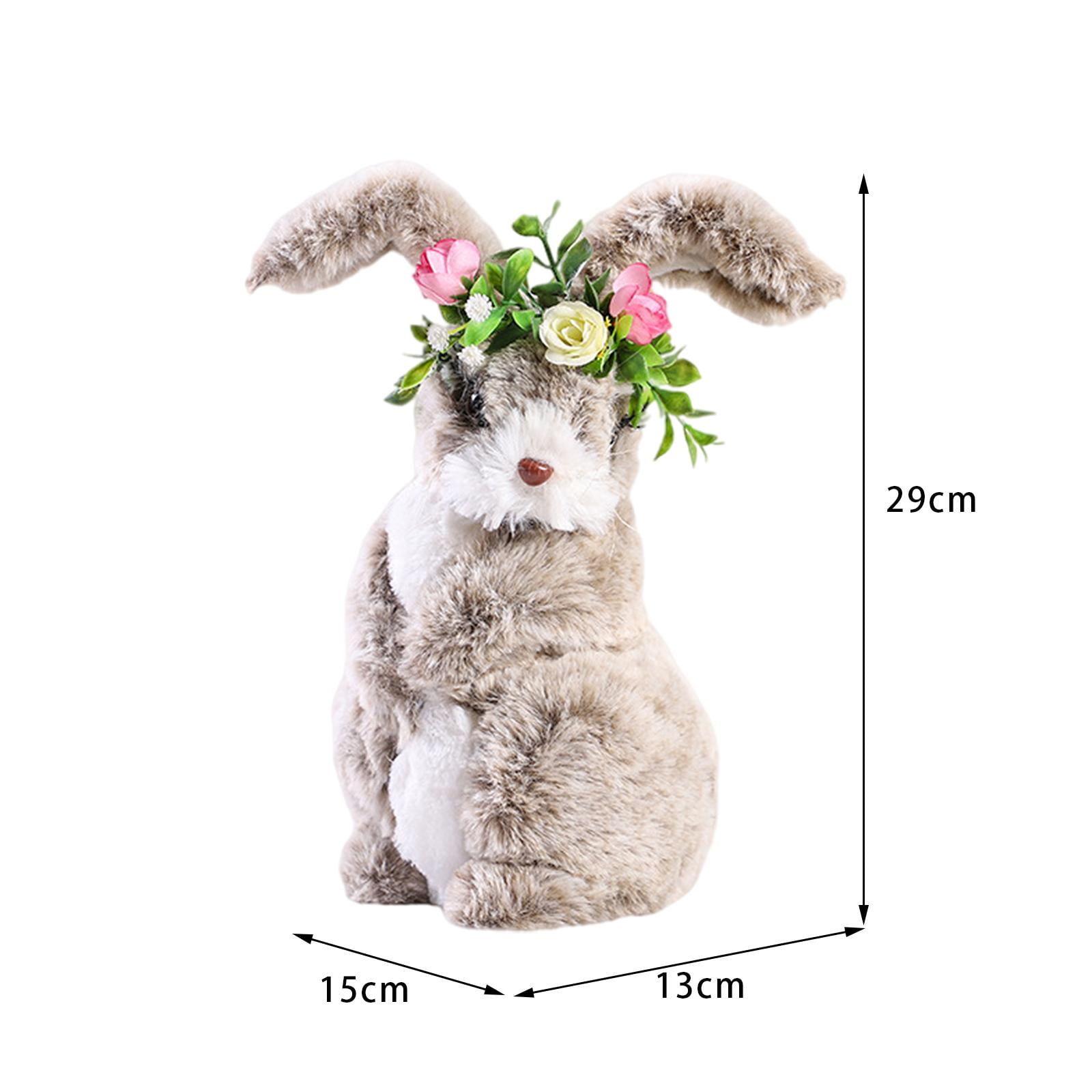 FVDPWYE 2 Pieces Soft Bunny Plush Easter Rabbit, Toys Ornament for Desk Tabletop