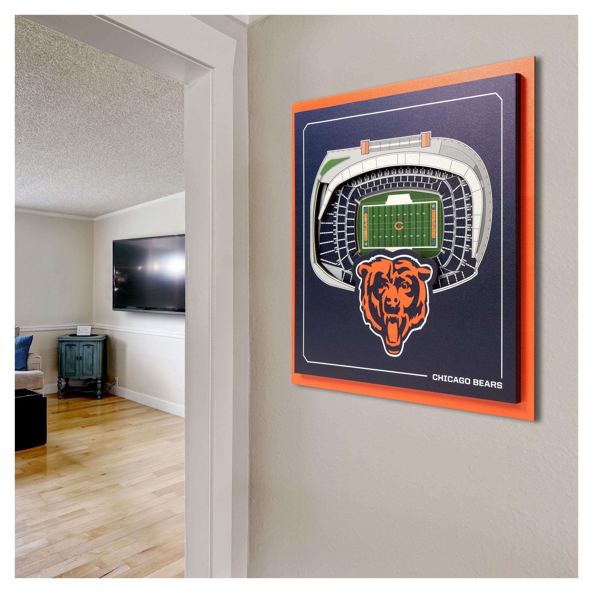 IDNA Chicago Bears 12" x 12" Stadium Series 3D Wall Art