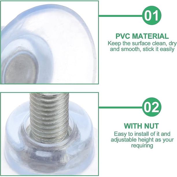 6 Ventosas De PVC Transparente Con Rosca M6 X 14 Mm - Fuerte Sujeción Para Móviles, GPS O Espejos
