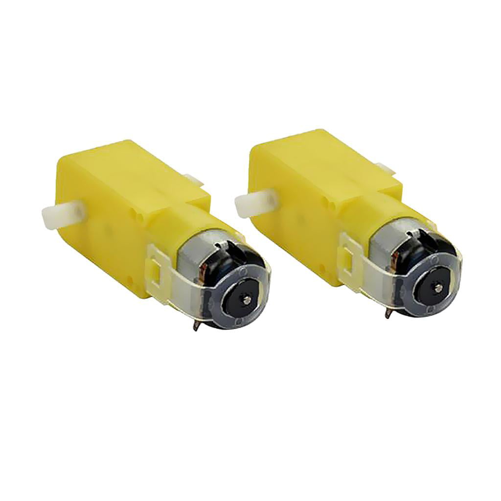 TT Motors,2-Pack,Addlike Dual Shaft Geared Motor 1:120 Strong Magnetic Anti-Interference for Smart Car Four-Wheel Drive 6-8V 