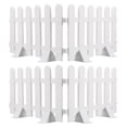 thumbnail image 1 of 4 Pcs White Picket Fences Garden Border Plastic Garden Edging Fence With Bases Decorative Landscape Edging Fence Plants Edging Borders For Garden Lawn Flowerbeds Pathways, 1 of 7