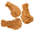 thumbnail image 1 of Fake Chicken Drumstick 3Pcs Brown PVC Versatile Usage for Decoration Store Accessories, 1 of 5
