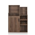 thumbnail image 5 of Furniture of America  Gern 39-in. Rustic Walnut 7-shelf Buffet w/ Wine Rack, 5 of 5