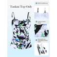 thumbnail image 5 of RELLECIGA Women's Twist Ruched Bandeau Tankini Top Black Tube Top Swimsuit Molded Cups Tummy Control Sexy Bathing Suits Top Only, 5 of 9
