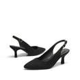 thumbnail image 3 of Zapatos DREAM PAIRS Tacones Kitten Slingback en Ante Negro, 3 of 7