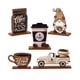 thumbnail image 3 of Conjunto de decoración de bandeja de café de 5 piezas Señales de madera decorativas decorativas decoraciones de mesa creativas para el café de, 3 of 8