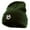 Olive, variant on Soccer Play Embroidered 12 Inch Long Knitted Beanie - Dark Grey OSFM