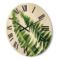 thumbnail image 3 of Designart 'Fern Plant Leaves Detail I' Farmhouse Wood Wall Clock, 3 of 5