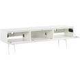 thumbnail image 2 of SONOROUS Studio ST-360 I/R Friendly Wood and Glass Modern TV Stand with Spike Metal Legs for Sizes up to 75" (Modern Design Cabinet For Your Audio/Video Components and Consoles) - WHITE, 2 of 7