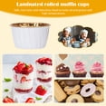 thumbnail image 5 of 100 piezas Cupcake Liners Muffin Cupcake Baking Cup Utensilios para hornear de cocina (oro blanco), 5 of 5