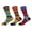 Assortment 3B, variant on Men's Vintage Style Knitted Colorful Cotton Crew Socks - 3B-S, Size S - 3 prs