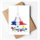 thumbnail image 1 of Eiffel Tower Paris Francia silueta Sobre de la Carta de felicitación de la tarjeta de matrimonio, 1 of 4