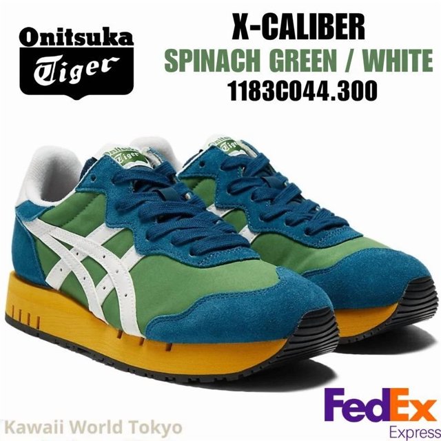 Onitsuka Tiger X-CALIBER SPINACH GREEN/WHITE 1183C044 300 UNISEX NEW!! Japan F/S