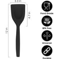 thumbnail image 2 of Egg flipper spatula tongs Set of 2 PCS - 2 in 1 Grip and Flip Spatula Tong Multi-purpose Use Non-Stick kitchen flipper spatula for Bread Fish Pancake Toast Home Kitchen Cooking Tool (Black + Red), 2 of 8