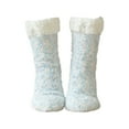 thumbnail image 2 of Zhaomeidaxi Winter Socks Non-slip Silicone Fleece Thickened Plus Velvet Tube Socks Sleep Socks Christmas Elements Warm Fluffy Slippers Carpet Snow Socks style3 1 Pair, 2 of 9