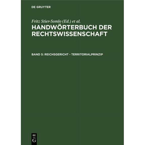 Reichsgericht - Territorialprinzip, (Hardcover)