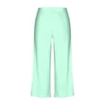 thumbnail image 6 of SDNall Pajama Sets for Women 2 Piece Solid Color Round Neck Short Sleeve Sleepshirt and Pants Sets Loungewear Pajamas with Pockets (Mint Green, Sizes S-XXL), 6 of 9