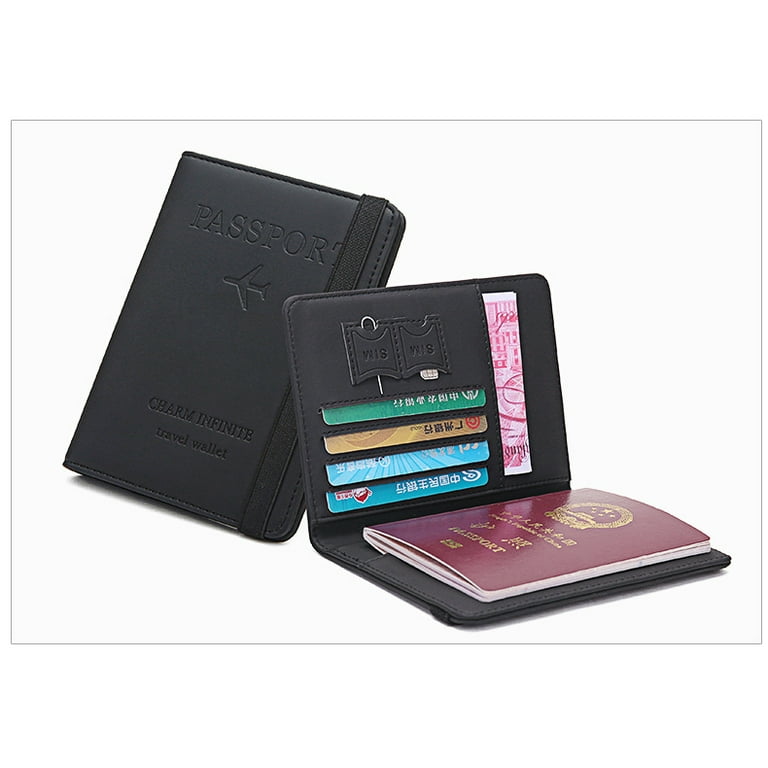 Women Passport Holder Credit ID Card Travel Wallet Document Bag Case  Organizer