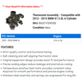 thumbnail image 2 of Thermostat Assembly - Compatible with 2013 - 2015 BMW X1 3.0L 6-Cylinder 2014, 2 of 2