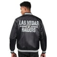 thumbnail image 2 of Men's Starter  Black Las Vegas Raiders Printed Team Logo Satin Varsity Full-Snap Jacket, 2 of 2