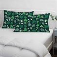 thumbnail image 4 of St. Patrick's Day Pillow Covers 12"x20", Shiny Shamrocks Green Botanical Leaves Soft Brushed Microfiber Breathable Throw Pillow Covers, Pillowcase with Zipper for Couch Sofa Bedroom Living Room, 4 of 9