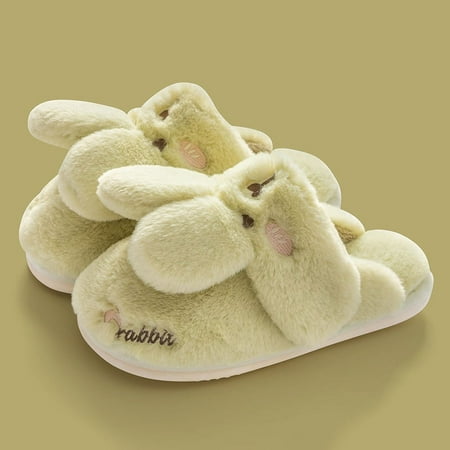 

Cotton slippers for women autumn and winter cute cartoon couple home non-slip confinement home Plush Bag heel slippers for men