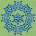 thumbnail image 1 of Ahgly Company Indoor Square Patterned Aquamarine Stone Green Area Rugs, 6' Square, 1 of 6