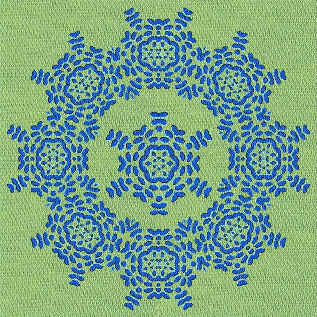 Ahgly Company Machine Washable Indoor Square Transitional Aquamarine Stone Green Area Rugs, 5' Square