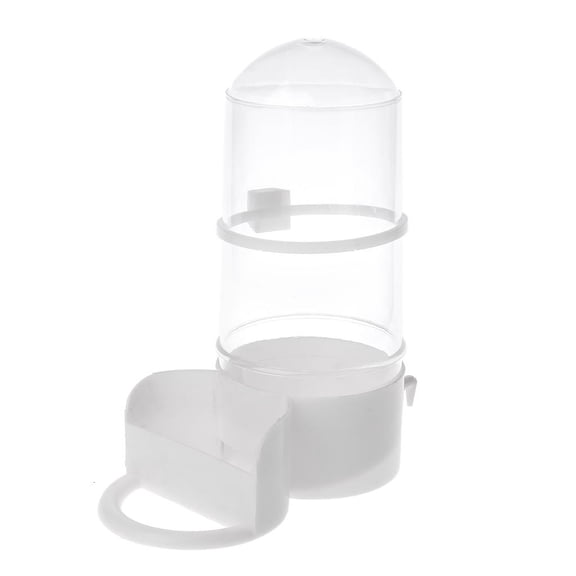 Yammee Bird Water Dispenser Automatic Feeder for Cage with Perch Hanging Plastic Food Container for Parrot Parakeet Lovebird