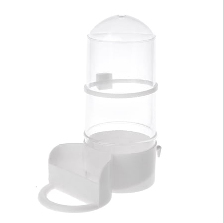 Yammee Bird Water Dispenser Automatic Feeder for Cage with Perch Hanging Plastic Food Container for Parrot Parakeet Lovebird