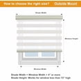 thumbnail image 7 of Cordless Zebra Blinds for Windows Free-Stop Window Blinds (30" W X 72" H, Cream) Dual Layer Light Control for Day and Night, Light Filtering Sheer Shades for Home, Easy to Install, 7 of 7