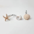 thumbnail image 2 of BRIGHTFUFU 12 Uds gancho para cortina de ducha con tema oceánico, ganchos para cortina de resina blanca y marrón, decoración para baño, habitación de bebé, dormitorio, sala de estar, 2 of 8
