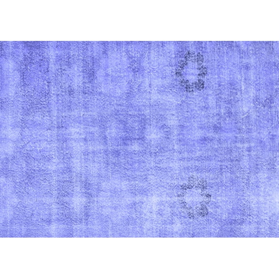 Ahgly Company Machine Washable Indoor Rectangle Persian Blue Bohemian Area Rugs, 5' x 7'
