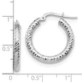 thumbnail image 2 of FJC Finejewelers 14 kt White Gold Hoops Bright Cut Round Hoop Earrings 22 mm x 21 mm, 2 of 6