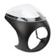 thumbnail image 2 of Carenado de faro delantero de motocicleta de 7 pulgadas, superficie lisa, resistente al envejecimiento, resistente al desgaste, apto para faros redondos, motocicleta, negro mate y transparente, 2 of 12
