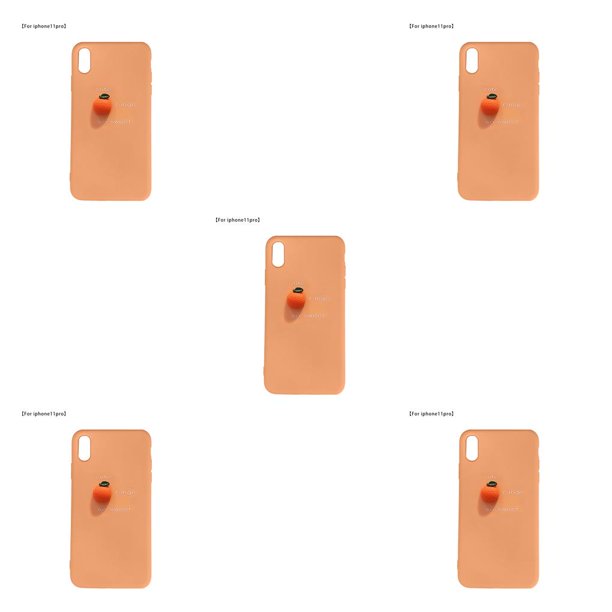 Methold 3D Fruit Mobile Phone Case TPU Cubierta de protección a prueba de golpes, Reemplazo para 11 Pro, Naranja Mandarina 11 pro 5piezas
