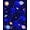 Blue, Pattern 4, variant on ODIKA 4'x6' Machine Washable Non-Slip Area Rug, Galaxy Space Explorer With Planets Stars Universe Adventure High Traffic Rug, Blue, 129578